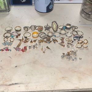 Rings and earrings
